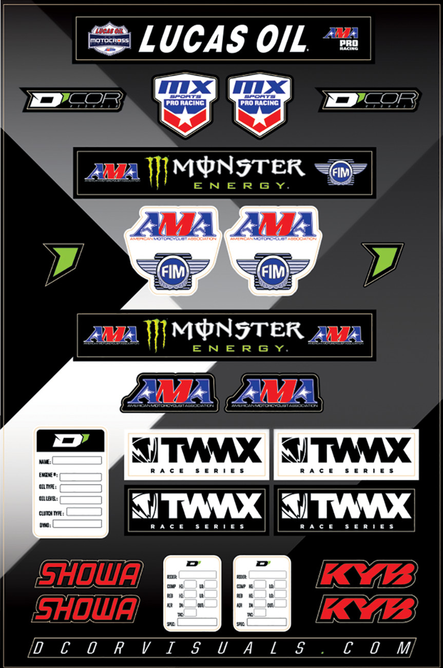 D'COR VISUALS Decal Sheet