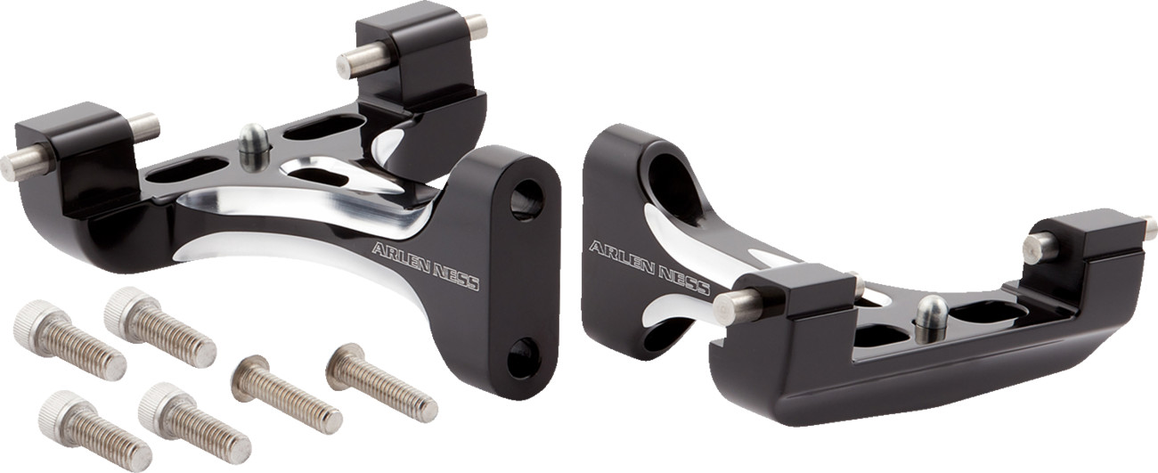 Arlen Ness Forged Passenger Floorboard Mounts For Harley Touring 1993-2026