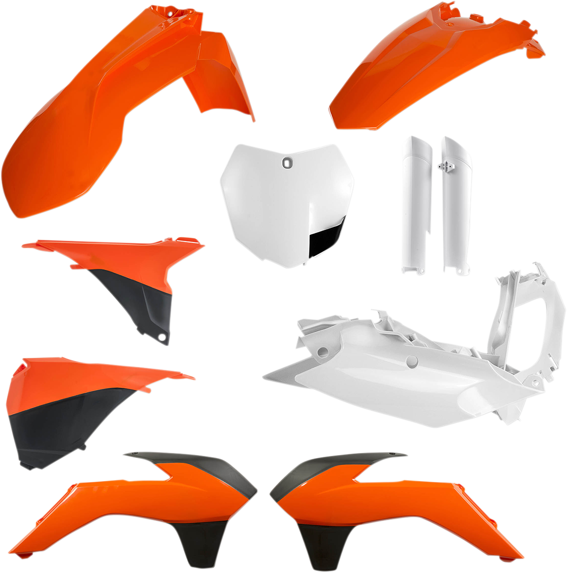 Acerbis Full Replacement Body Kit - OEM Orange/White/Black KTM