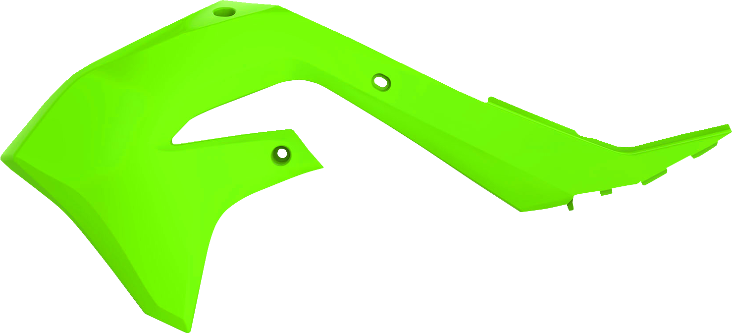 Polisport Radiator Cover - Lime Green - KX 250/450 F Kawasaki