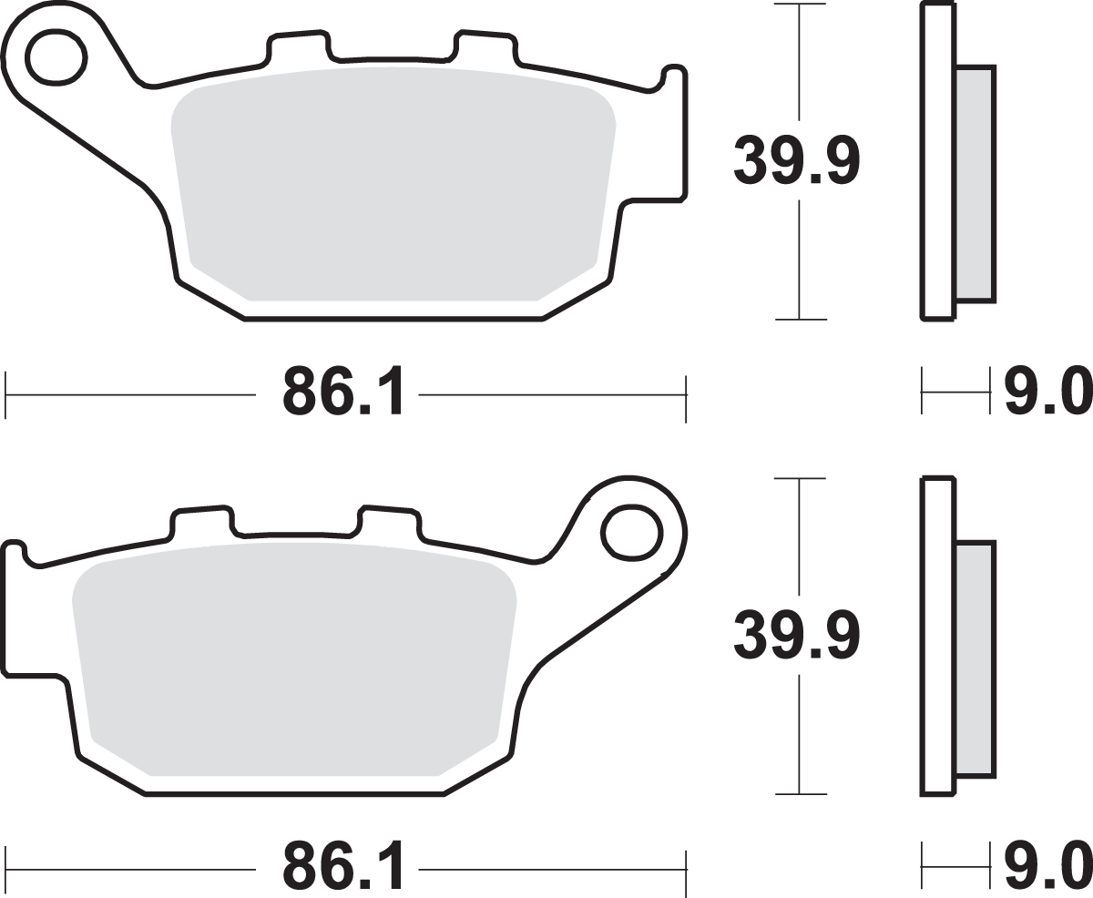 SBS LS Sintered Rear Brake Pads 881LS