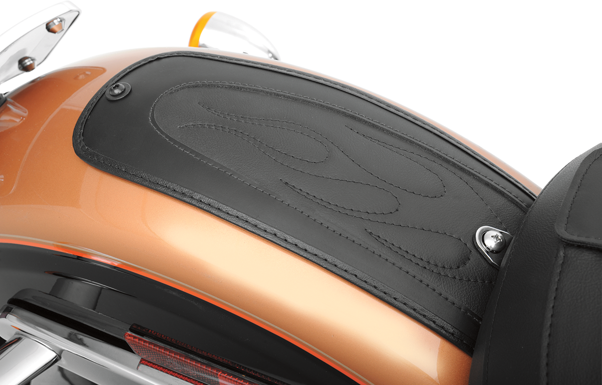 Drag specialties seats Fender Skin - Flame Stitched Automotive-Grade Vinyl Center Harley Davidson