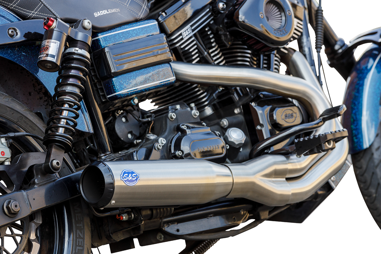 S&s cycle 2-into-1 Qualifier Exhaust System - Brushed Harley Davidson