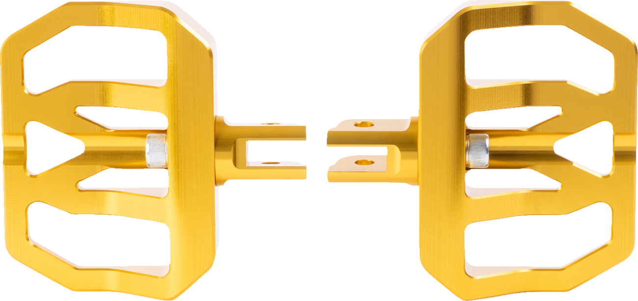 Thrashin supply co. Mini Aggressor Floorboards - Gold - Front Harley Davidson