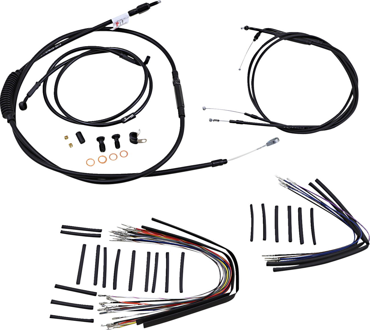 Burly Handlebar Cable Installation Kit For Harley Softail FX 2007-2010