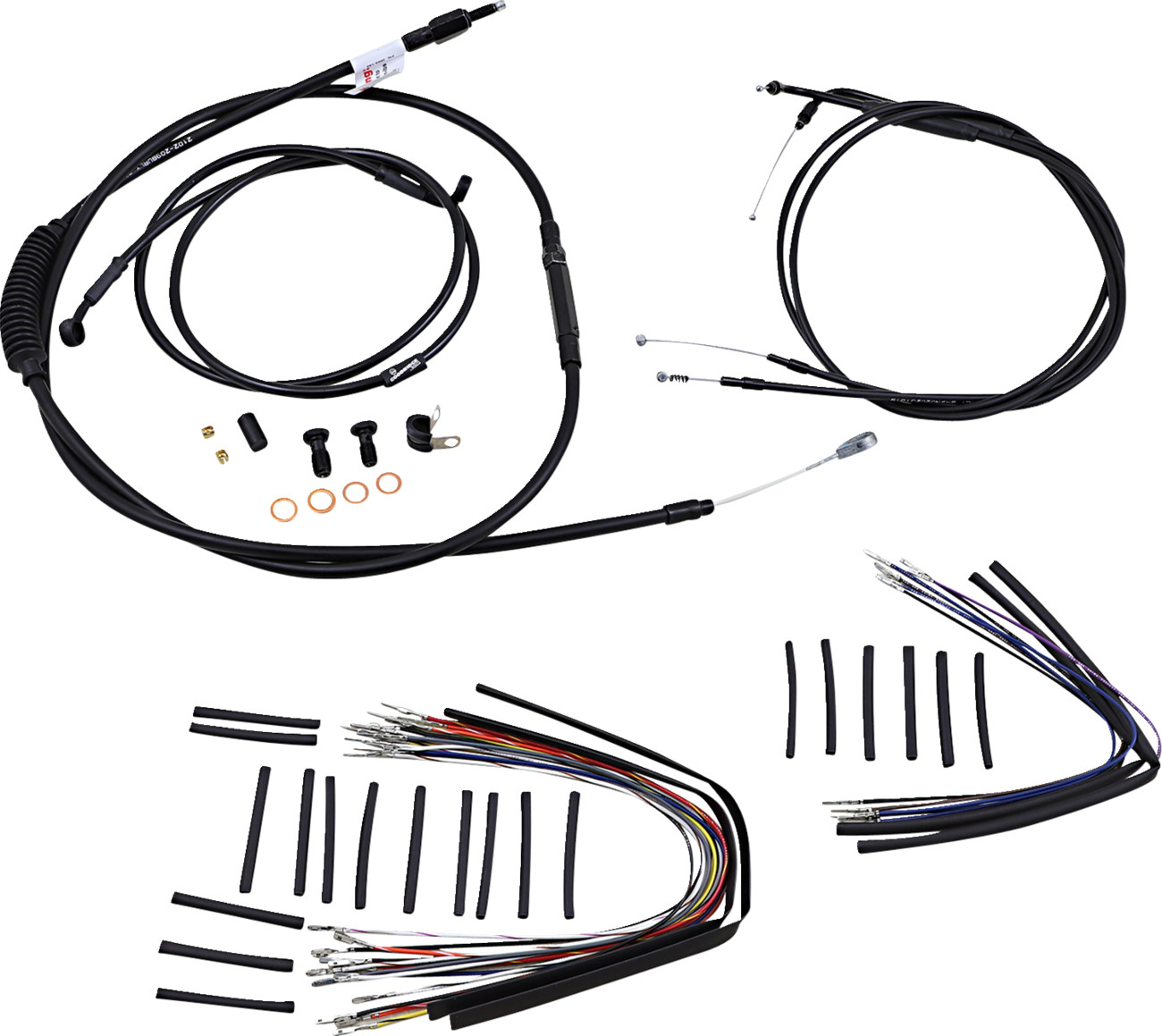 Burly Handlebar Cable Installation Kit For Harley Softail FX 2007-2010