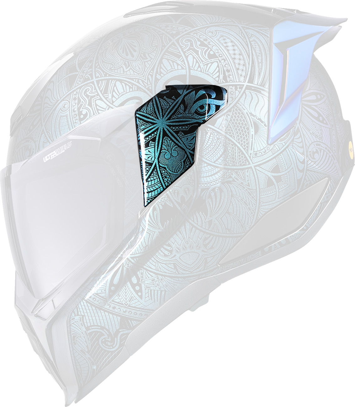 ICON Ultraflite™ Helmet Side Plates — Opal Mandala