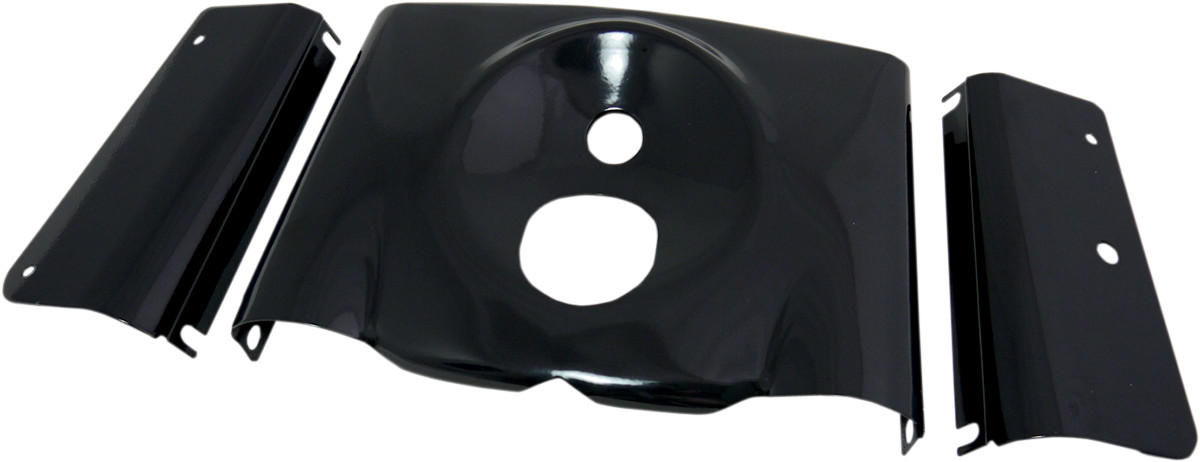 Drag specialties Fork Tins - Gloss Black - Smooth - '86-'17 FLST - 3-Piece Harley Davidson