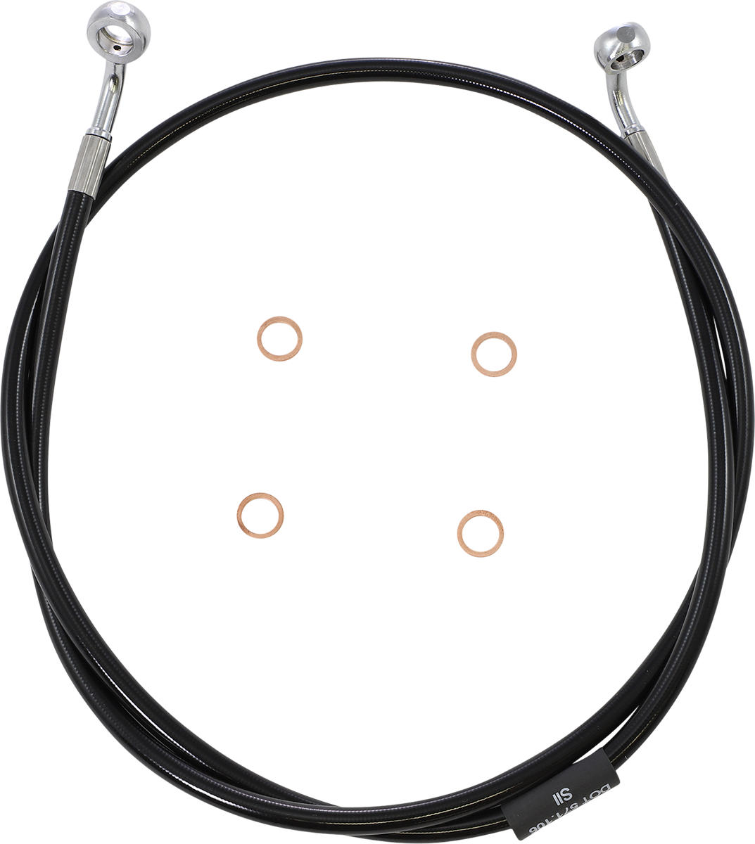 La choppers Brake Line - 12" - 14" Ape Hanger Handlebars - Black Harley Davidson