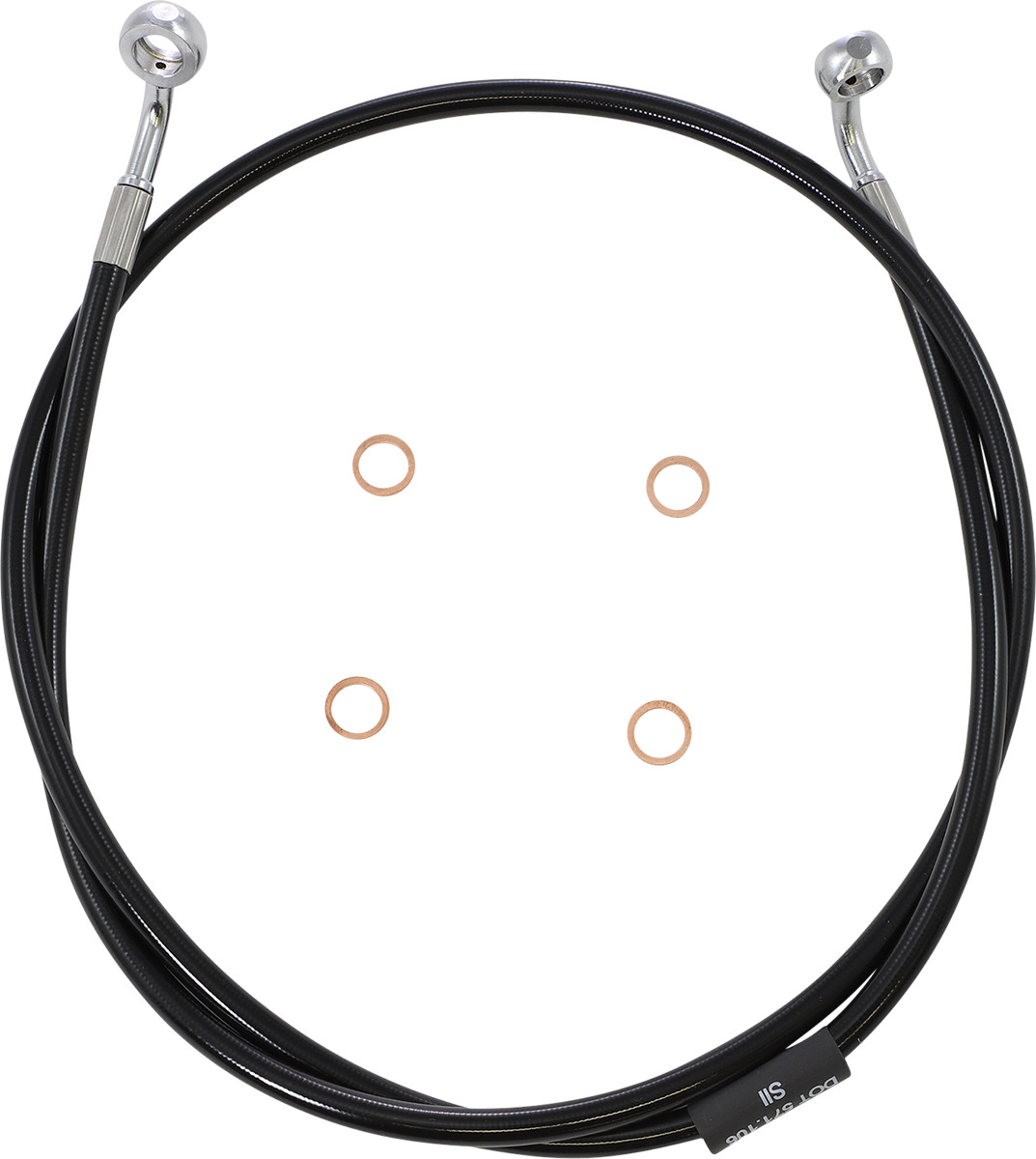 La choppers Brake Line - 12" - 14" Ape Hanger Handlebars - Black Harley Davidson