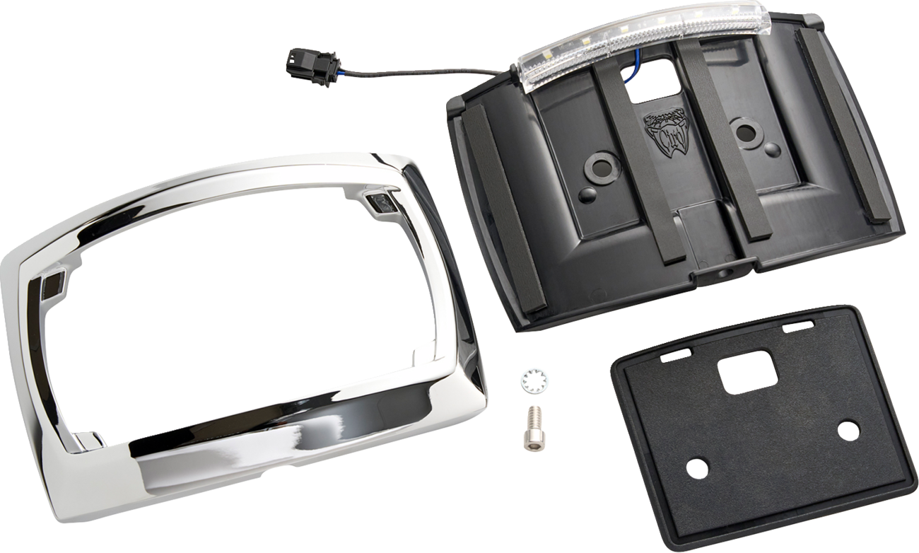 Ciro License Plate Frame - LED - Curved - Chrome Harley Davidson