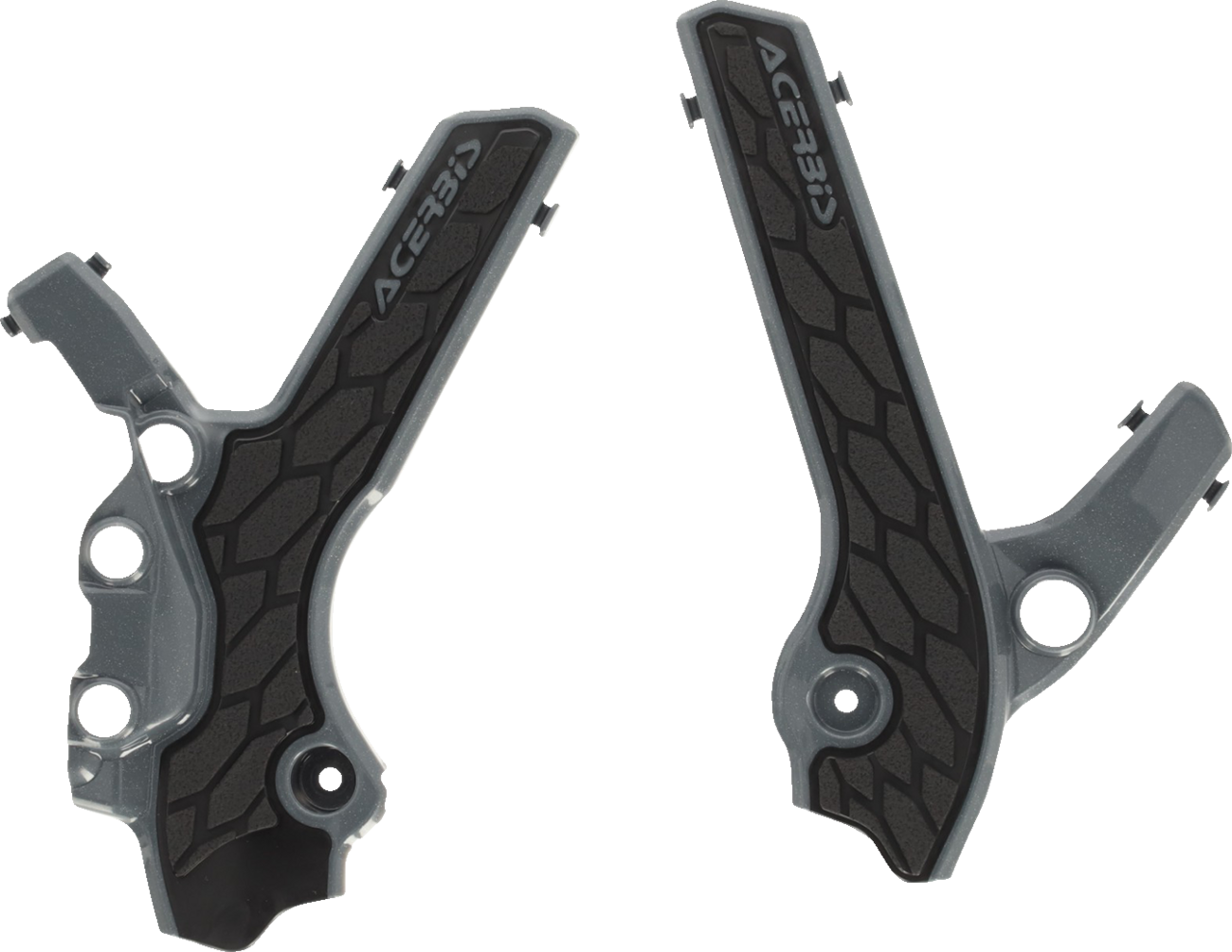 Acerbis X-Grip Frame Guards - Gray/Black - DR-Z 400S/E/SM Suzuki