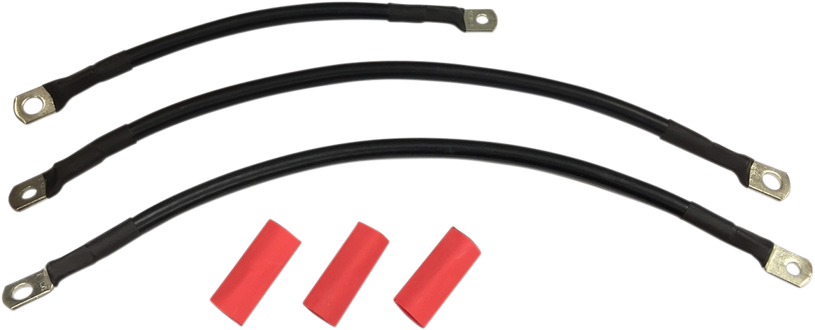 Drag specialties Black Battery Cable Set - '94-'09 Dyna Harley Davidson