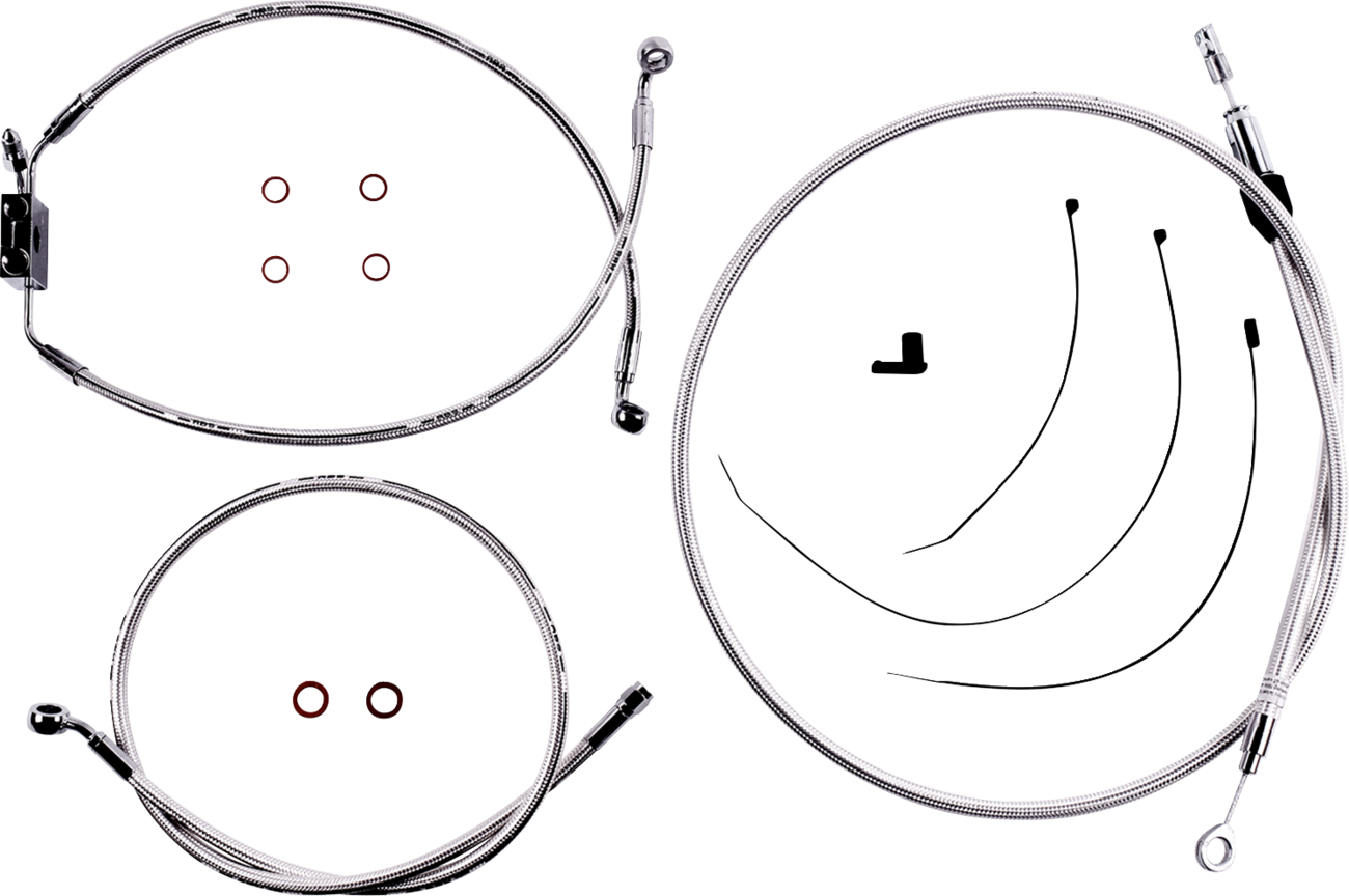 Magnum shielding Sterling Chromite II® Designer Handlebar Installation Kit - 8" - FXLR/FXFB/S Harley Davidson