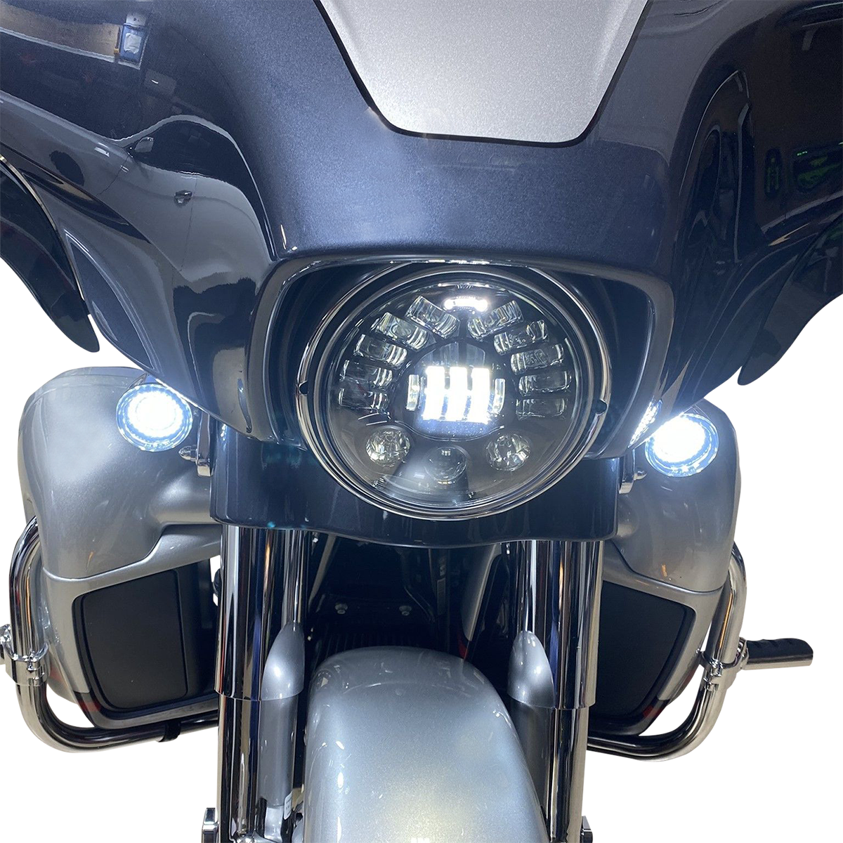Custom Dynamics 7" Adaptive LED Headlamp For Indian Chief / Chieftain / Roadmaster 2014-2025