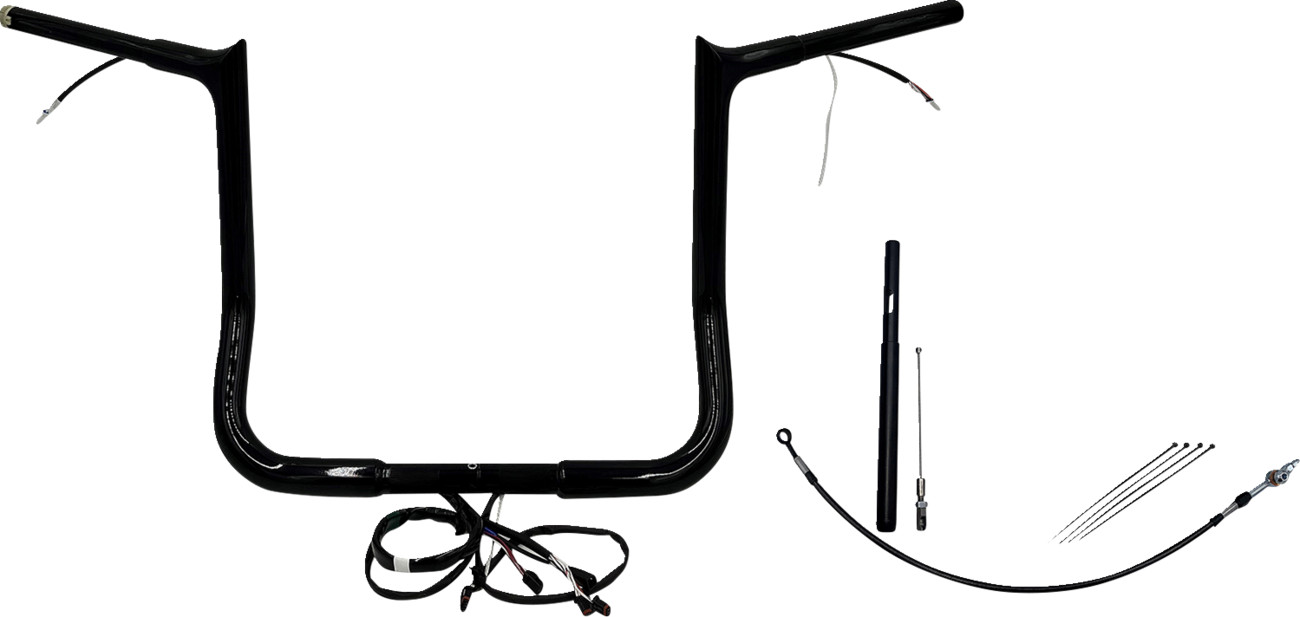Fat Baggers Inc. 1 1/4" Wired Pointed Top Handlebar Kit For Harley Touring 2021-2025