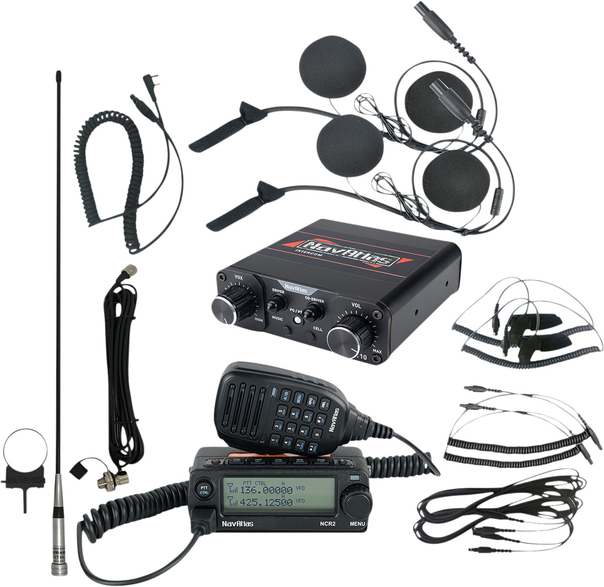 NAVATLAS Intercom and Radio Kit for 2 Seater