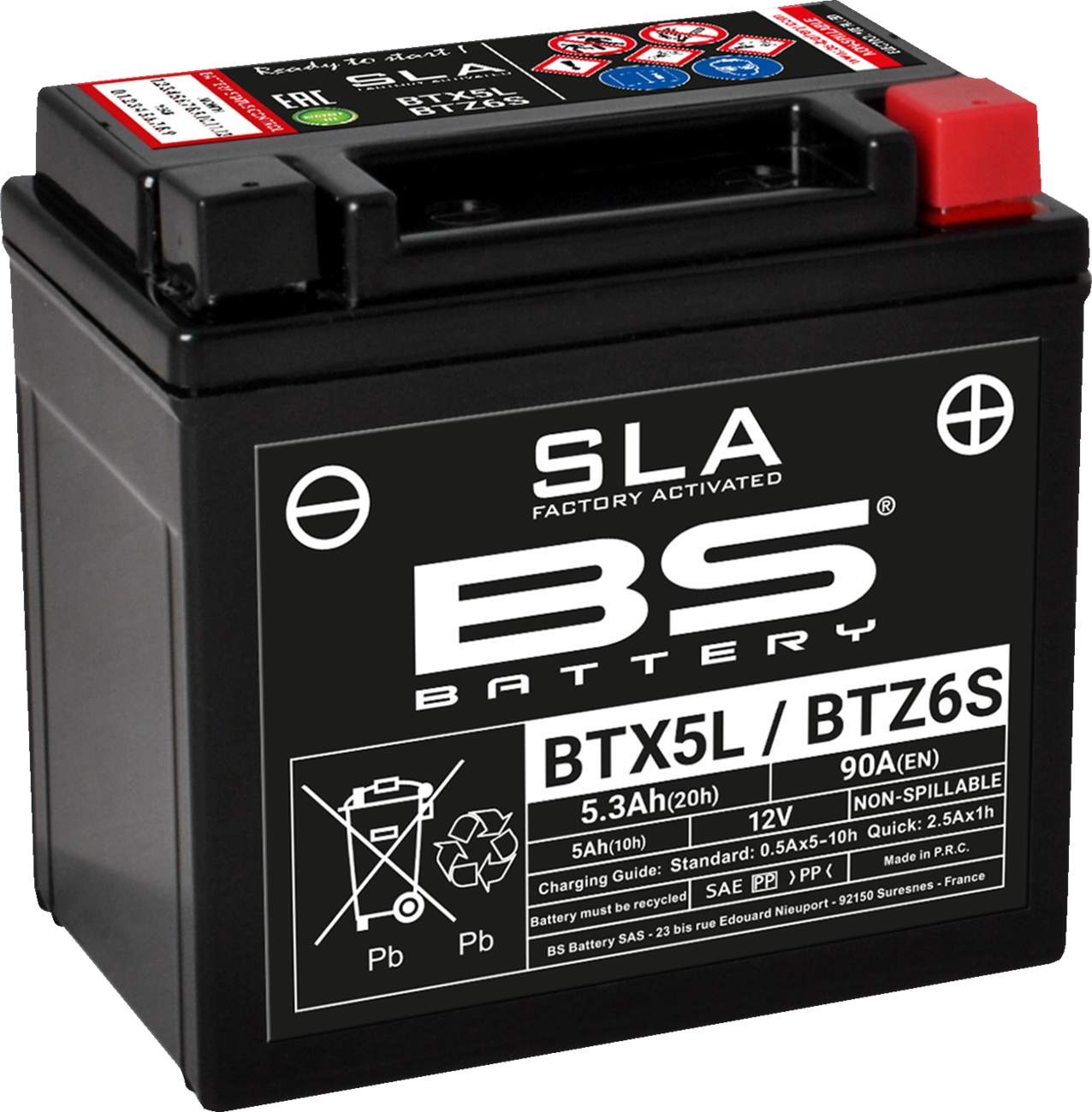 BS BATTERY SLA Factory- Activated AGM Maintenance-Free Battery