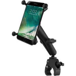 RAM SMALL TOUGH-CLAW™ BASE WITH LONG DOUBLE SOCKET ARM AND UNIVERSAL RAM® X-GRIP® LARGE PHONE/PHABLET CRADLE RAM SMALL TOUGH-CLAW™ BASE WITH LONG DOUBLE SOCKET ARM AND UNIVERSAL RAM® X-GRIP® LARGE PHONE/PHABLET CRADLE