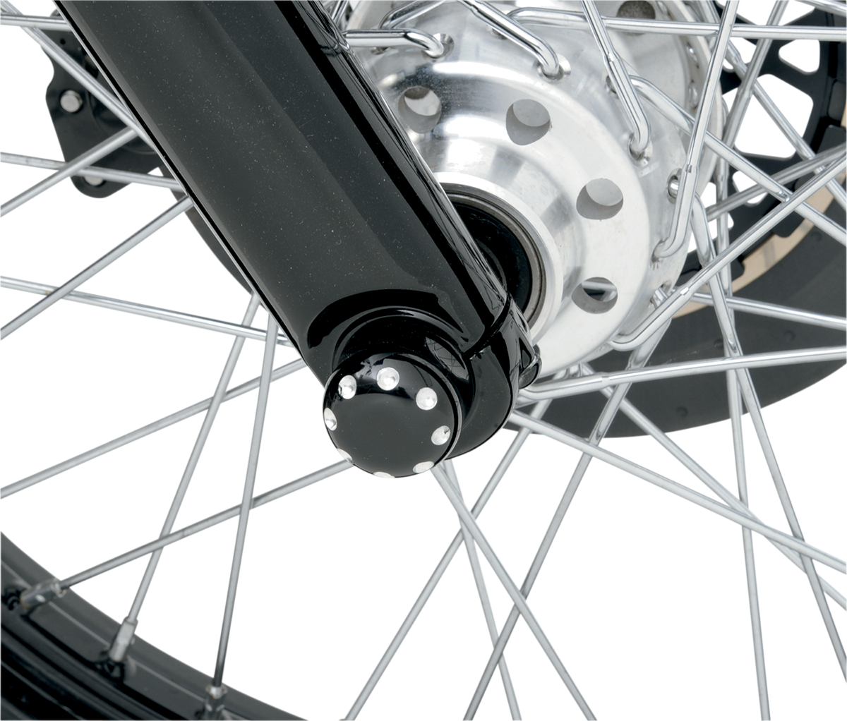 Covingtons Dimpled Front Axle Caps For Harley Touring 2008-2025