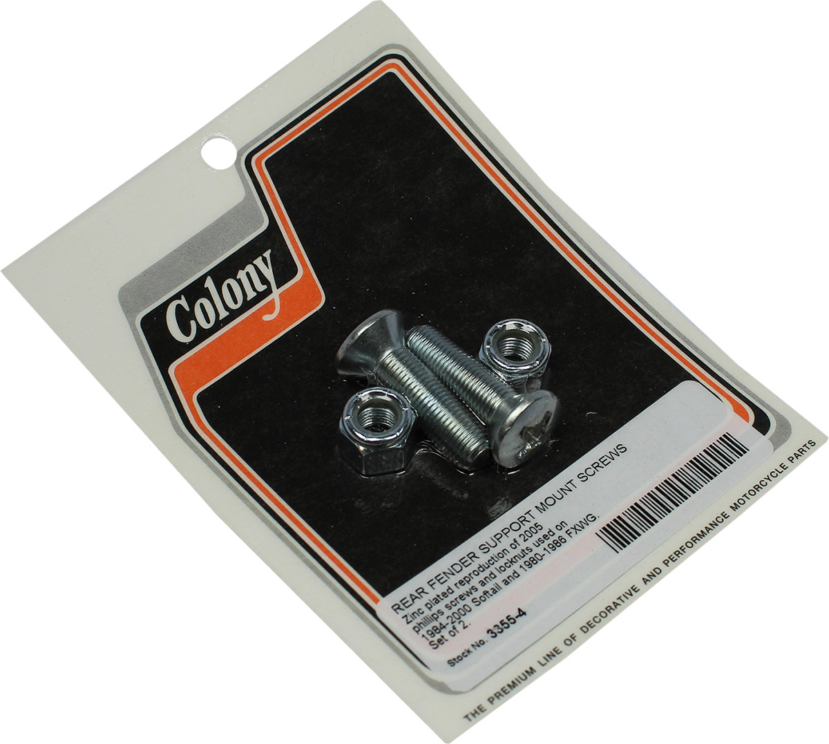 COLONY Rear Fender Support Mounting Screws/Nuts