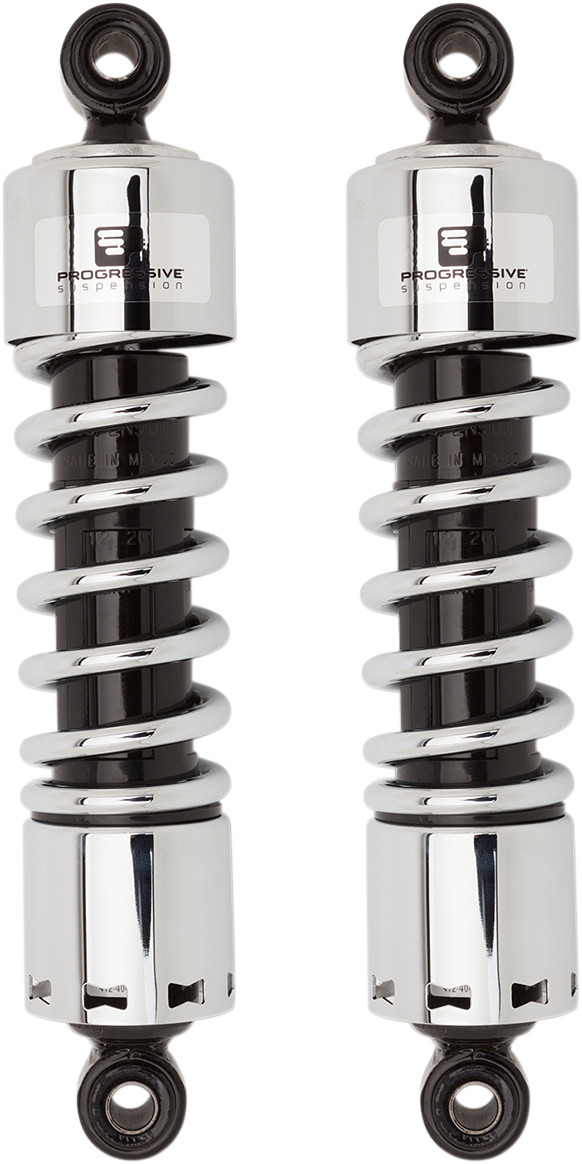 PROGRESSIVE SUSPENSION 412 Series Shocks — Black/Chrome