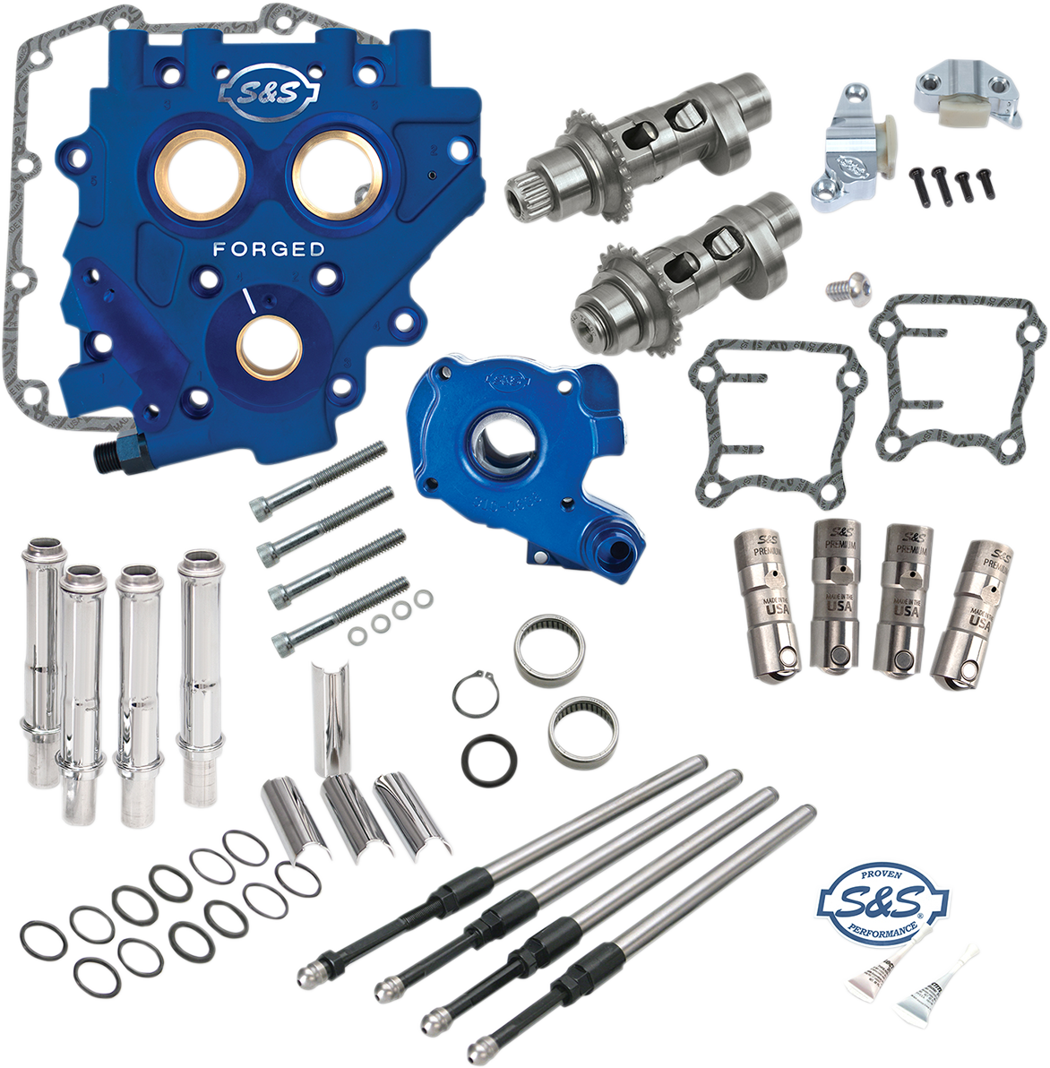 S&S Blue 585 Easy Start Camchest Kit 2006-2017 Harley Dyna Touring Softail FXS