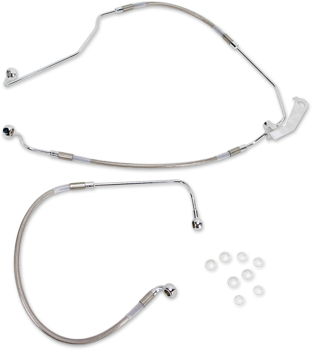 Drag specialties Brake Line - Rear - Stainless Steel Harley Davidson