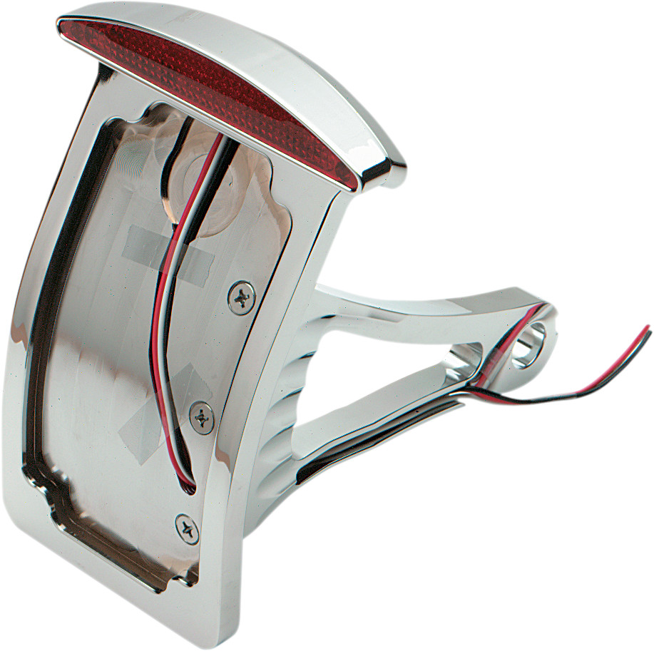 Drag Specialties Side Mount Half-Moon LED Taillight and License Plate Mount