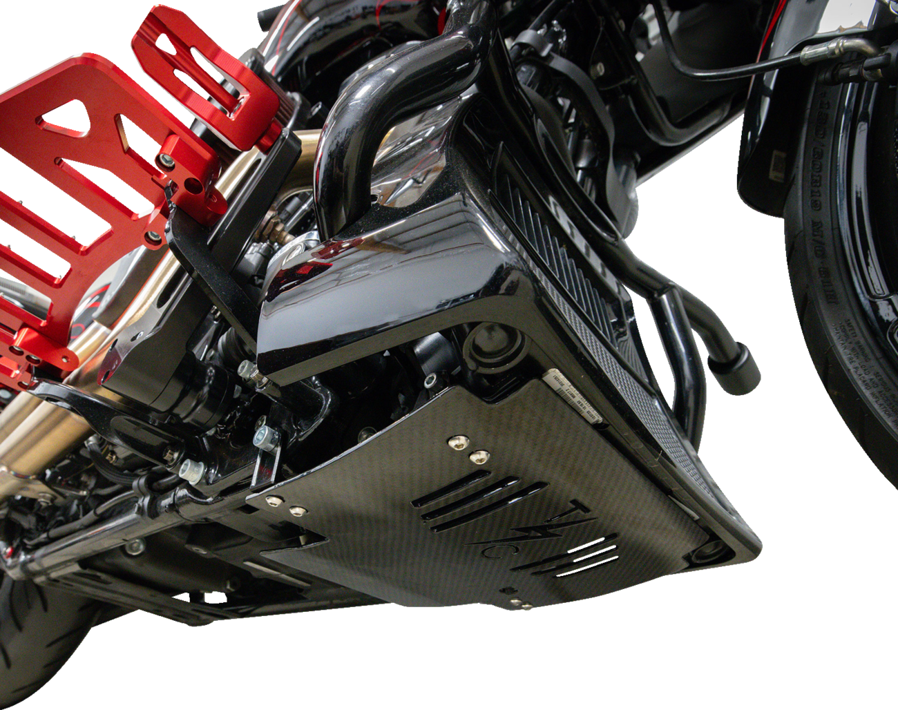 Thrashin supply co. Skid Plate - Carbon Fiber/Gloss - With Black Brackets - FLHX/FLTRX 2024-2024 Harley Davidson FLTRX Road Glide / 2024-2024 Harley Davidson FLHX Street Glide