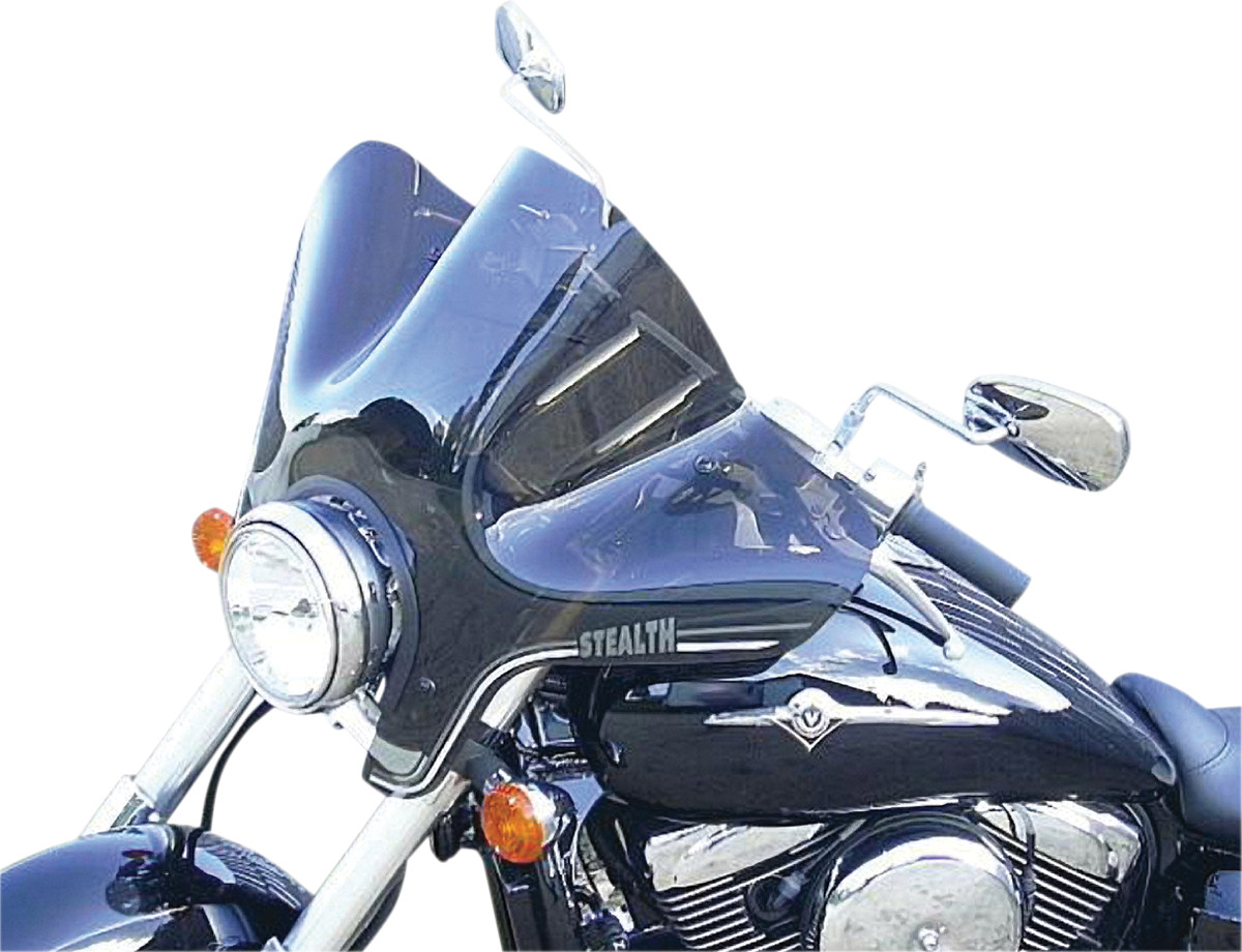 Slipstreamer SS-20 Stealth Windshield - 14-1/8" - Smoke Harley Davidson/Honda/Kawasaki/Suzuki/Triumph/Yamaha/Indian/Moto Guzzi