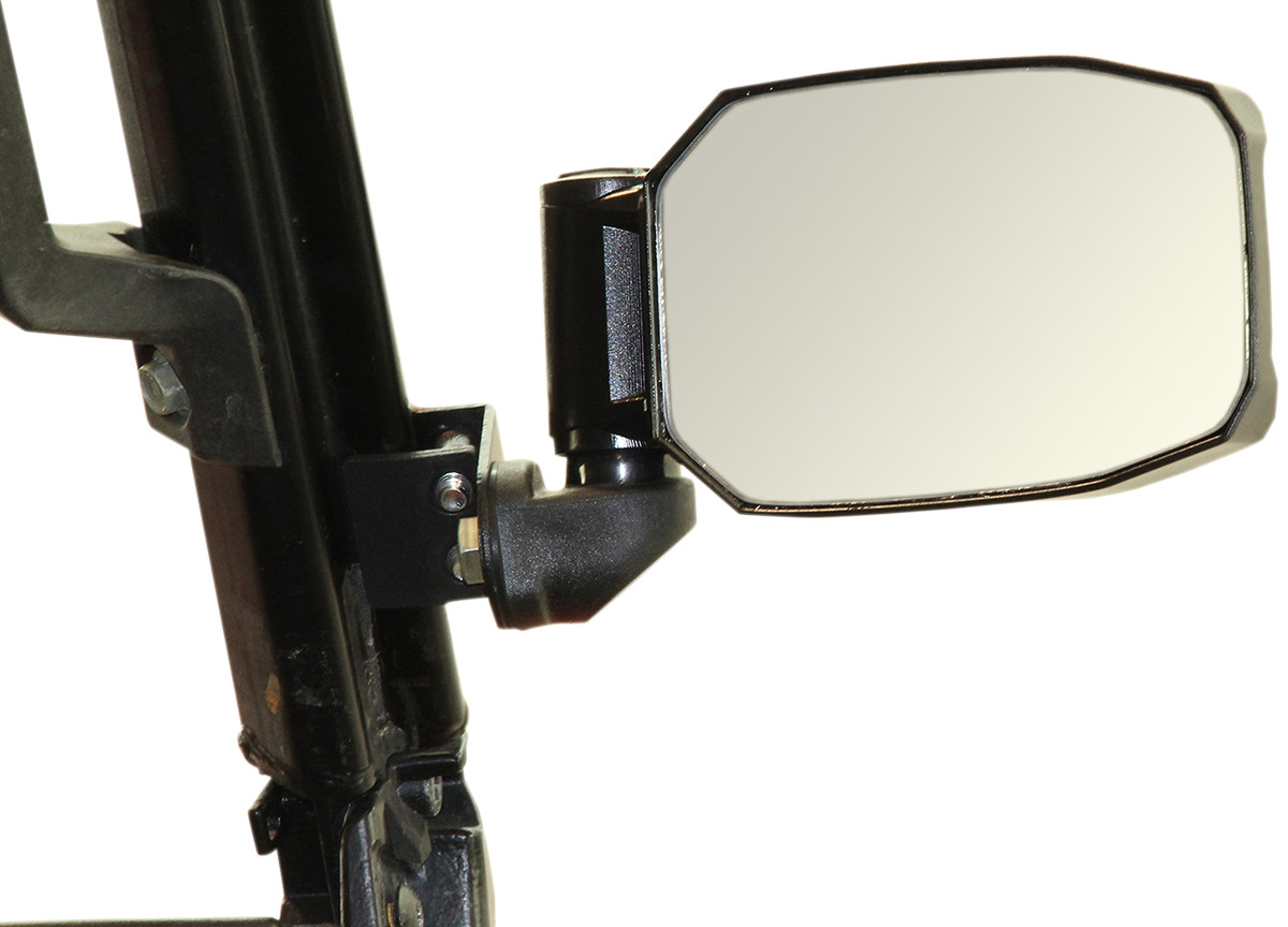 Seizmik Mirrors - Strike - Side View - Rectangle - Black - Polaris Pro Fit/Can Am/Kawasaki Profiled ROPS