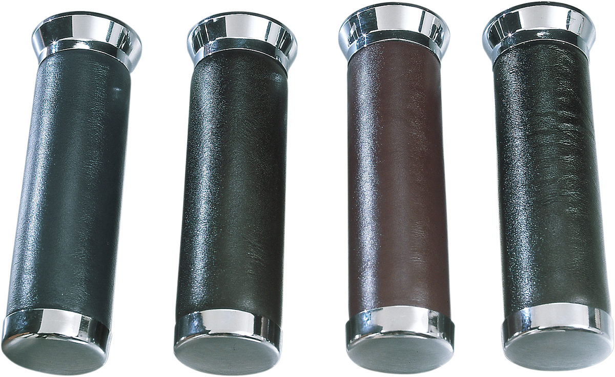Parts unlimited Leather-Covered Grips - Black 1986-2000 Honda GL1500 Gold Wing / 1983-1988 Honda GL1200 Gold Wing