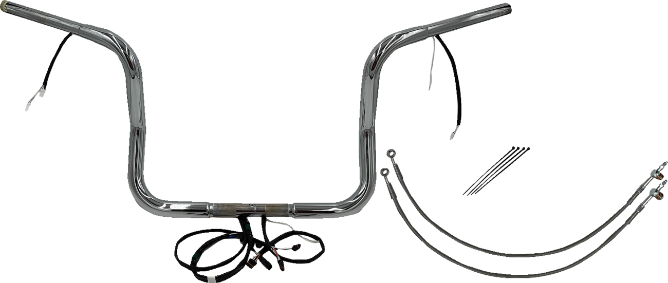 Fat Baggers Inc. 1 1/4" Wired Round Top Handlebar Kit For Harley Touring 2016-2020