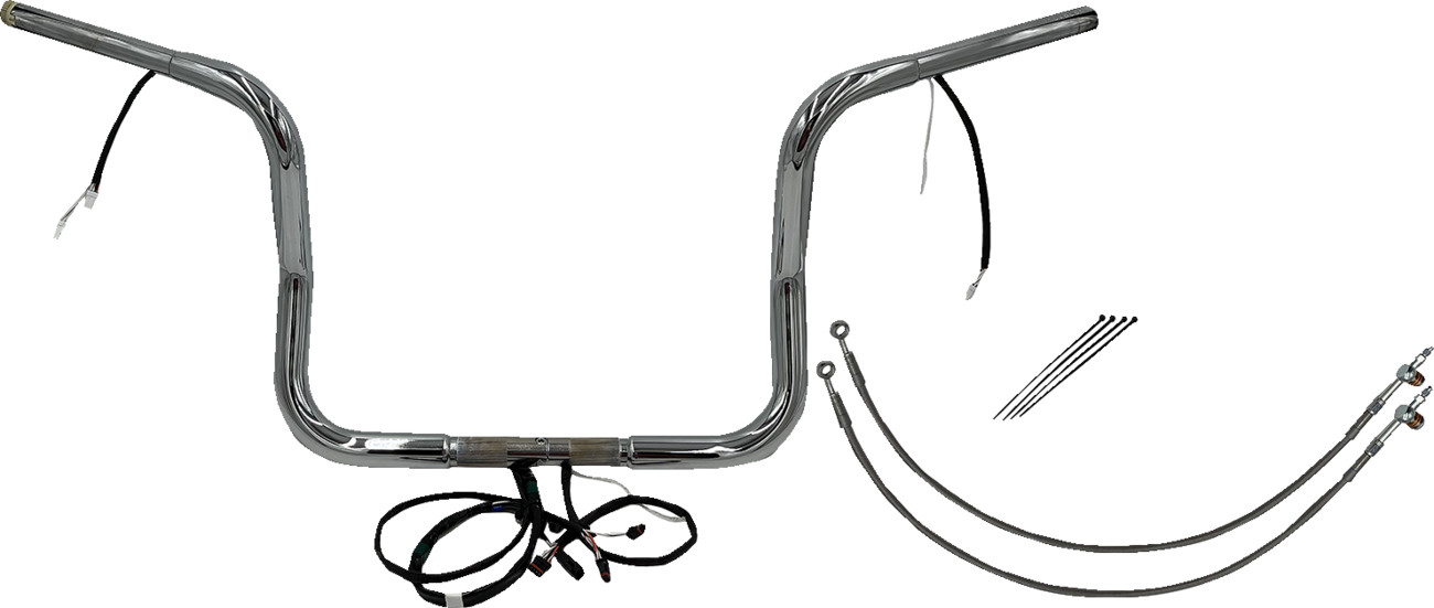 Fat Baggers Inc. 1 1/4" Wired Round Top Handlebar Kit For Harley Touring 2016-2020