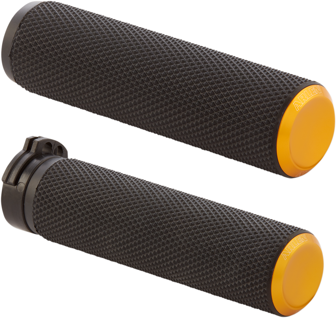 Arlen ness Knurled Grips - Cable - Gold Harley Davidson