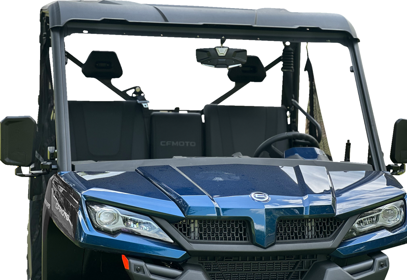 SEIZMIK Halo R Rear View Mirror with Cast Aluminum Bezel/LED Cabin Light - CF Moto