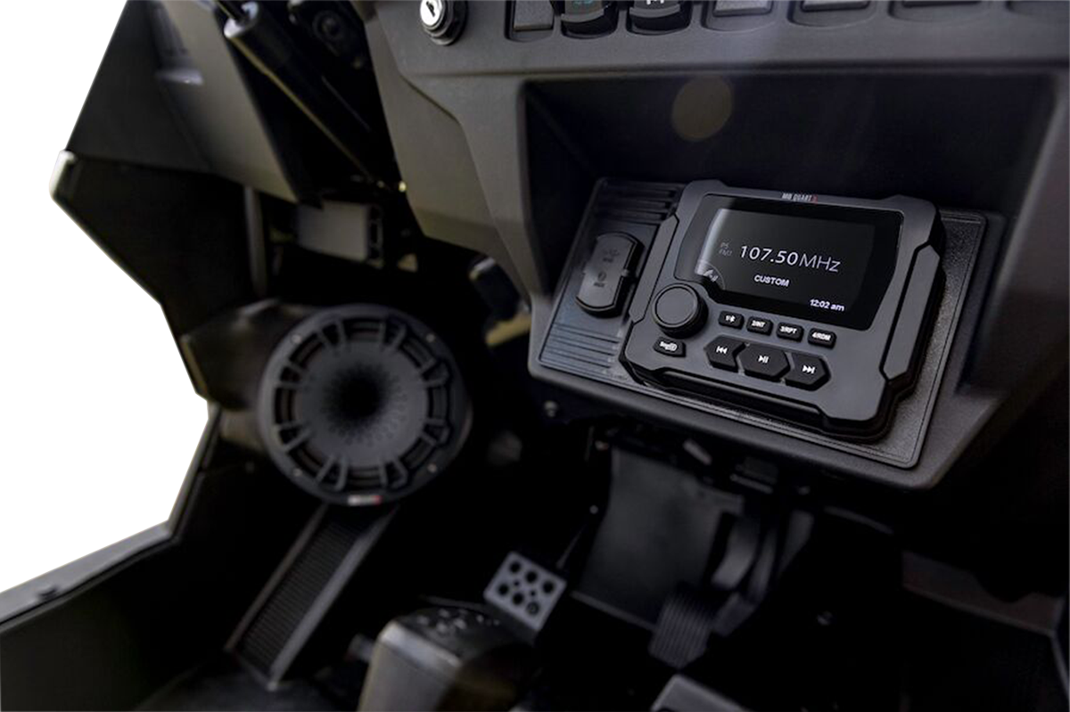 MB QUART Powered Bluetooth® AM/FM Gauge Mount Radio with LED Color Display