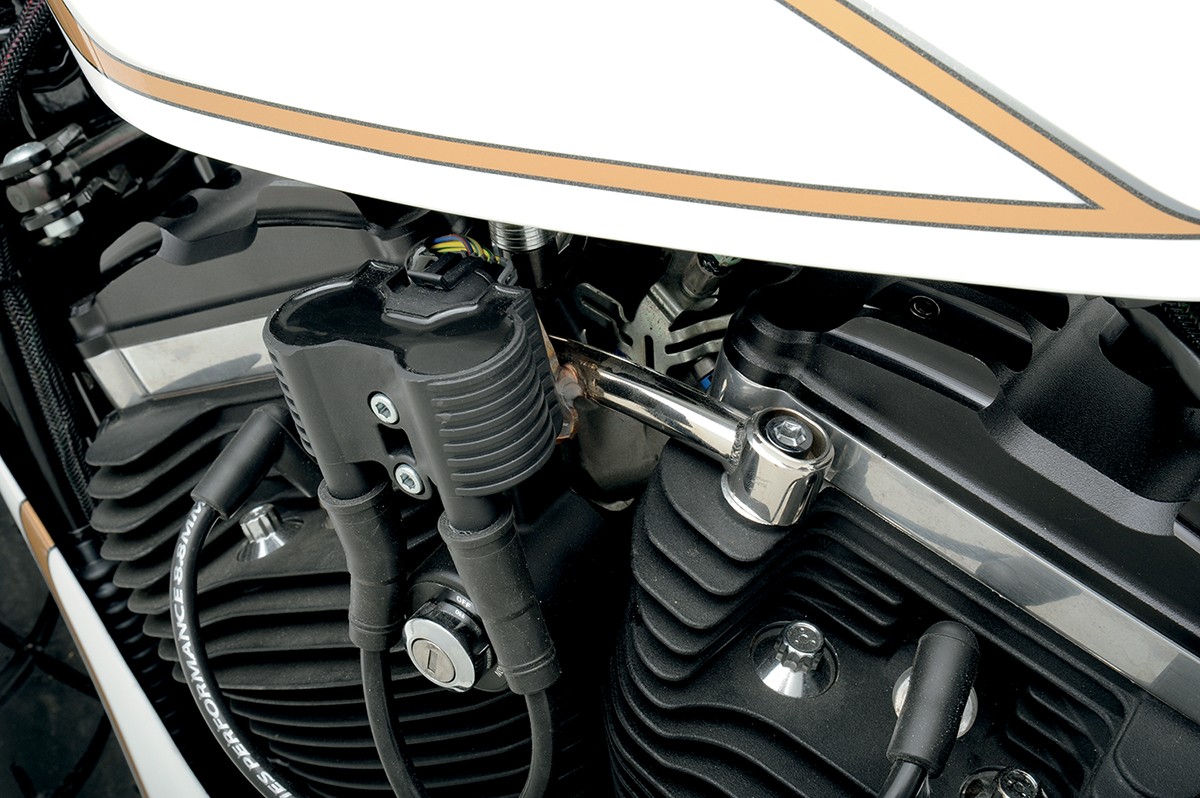 RSD Polished Ignition Coil Relocation Kit 0713 Harley Davidson