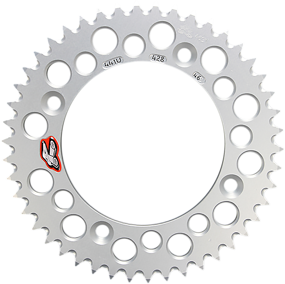 Renthal Rear Sprocket - Aluminum - 46 Tooth - Silver - Gas Gas/Husqvarna/KTM 46T