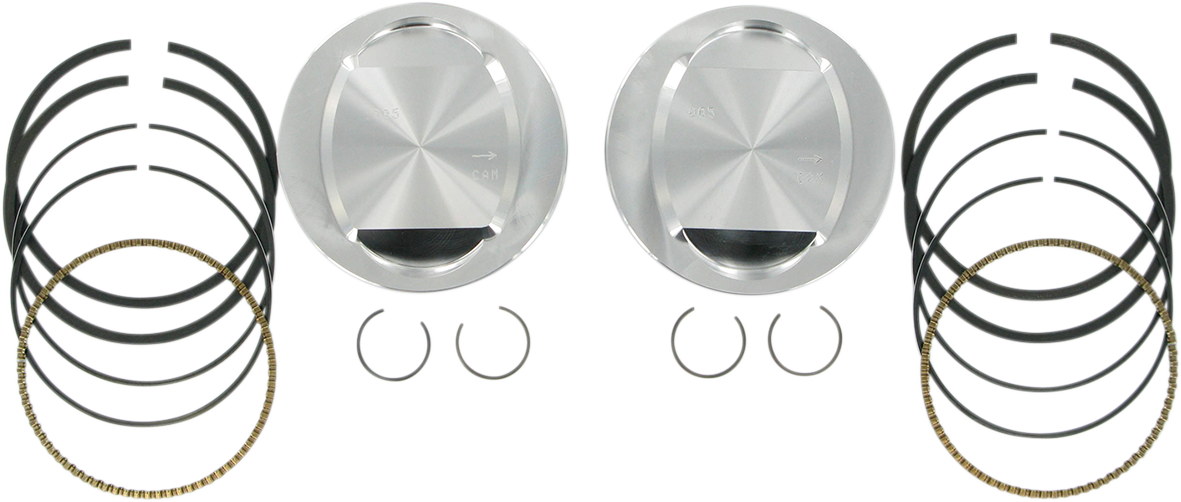 S&S Cycle Piston Kit, 3.437" Bore, 10.3:1 For Harley 1999-2006