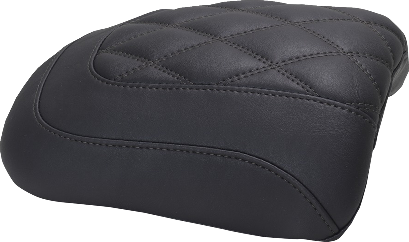 Mustang Padded Passenger Seat Cowl - Double Diamond - Black Stitch - FLT/FLH '23-'25 Harley Davidson