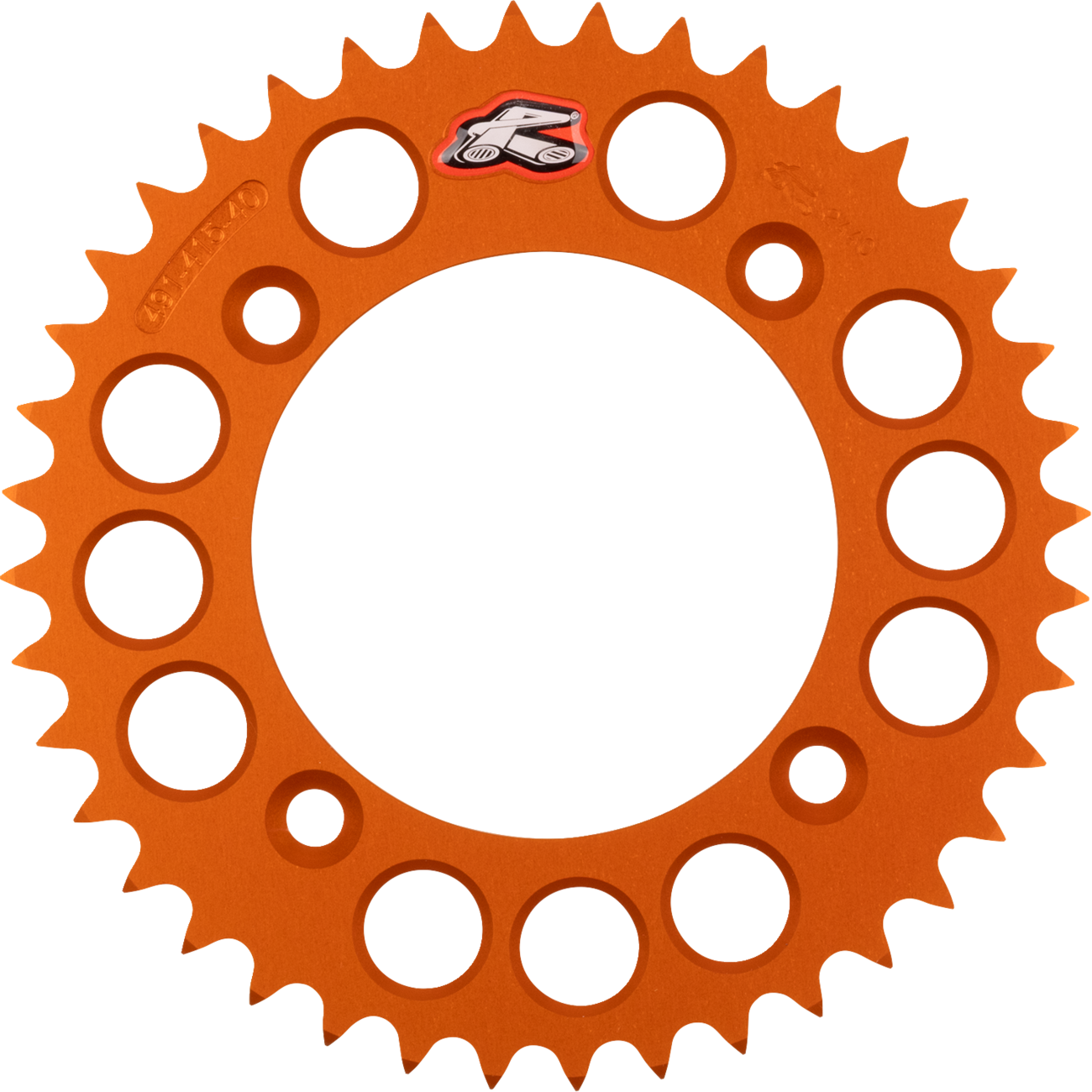 Renthal Rear Sprocket - Aluminum - 40 Tooth - Orange - Gas Gas/Husqvarna/KTM 40T