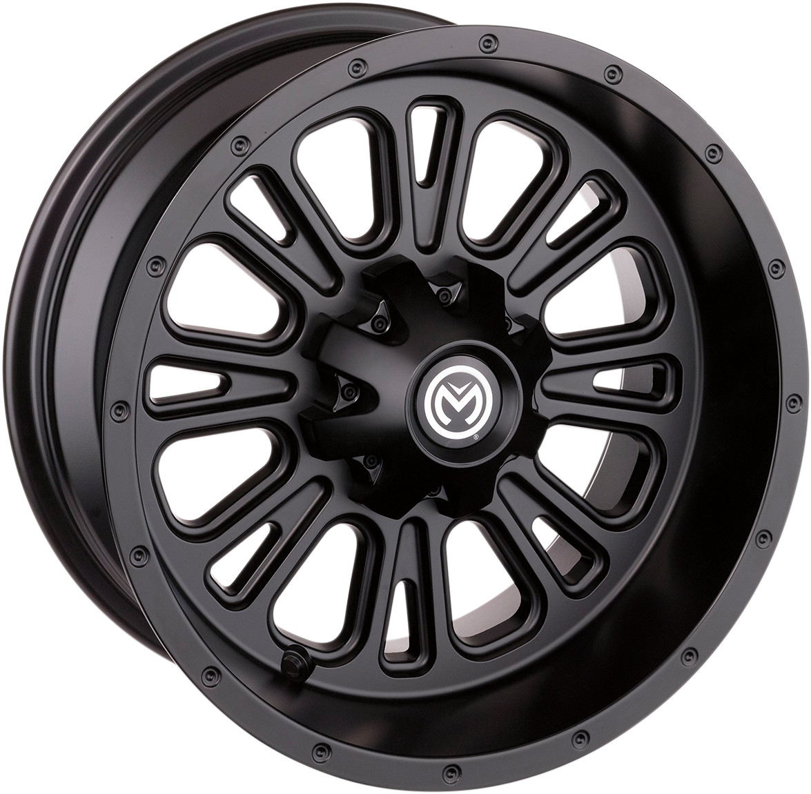 Moose offroad Wheel - 399X - Rear - Black - 12x8 - 4/136 - 4+4 Can-Am/Honda/Kawasaki