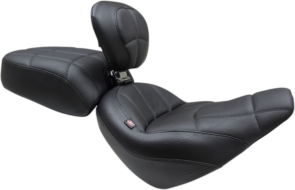 Mustang Standard Touring Cube Stitch Solo Seat For Harley Softail Street Bob 2018-2025