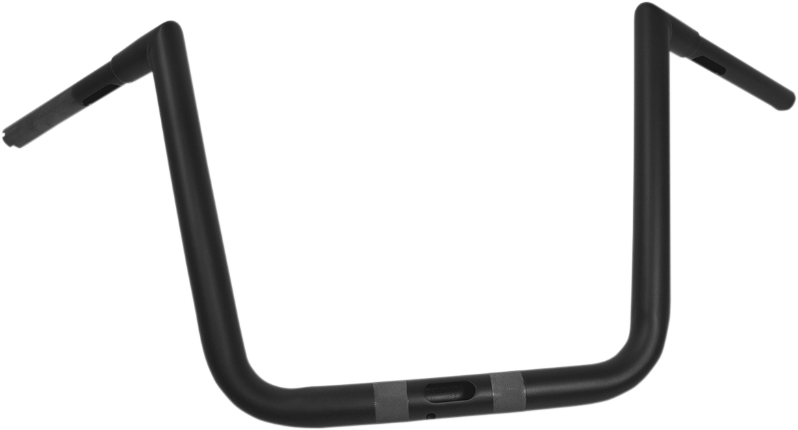 La choppers 1-1/4" Hefty Twin Peaks Handlebar - 13" - Flat Black Harley Davidson