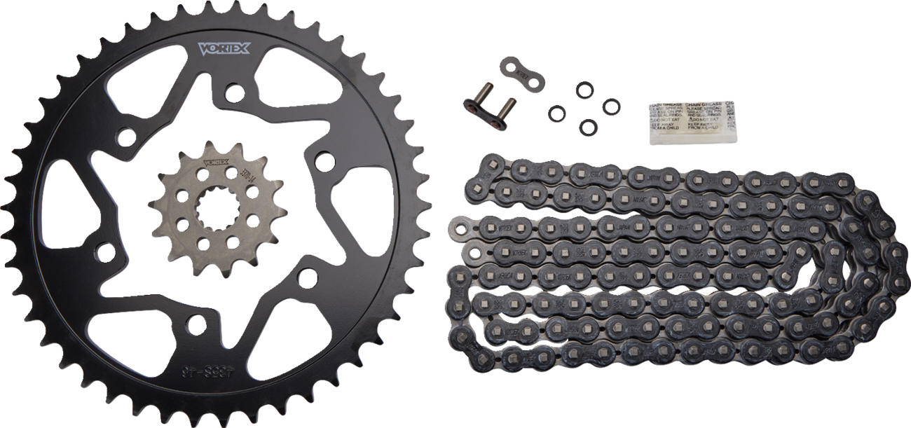 Vortex V3 HFR Quick Accel Chain And Sprocket Kit Yamaha R3 2015-2018