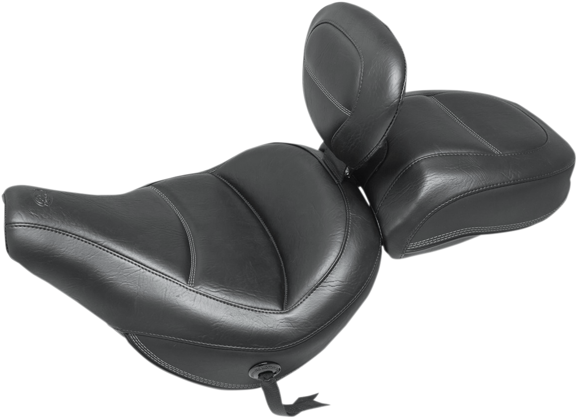 Mustang Max Profile Solo Seat & Backrest 2018-2021 Harley Softail FLDE FLHC