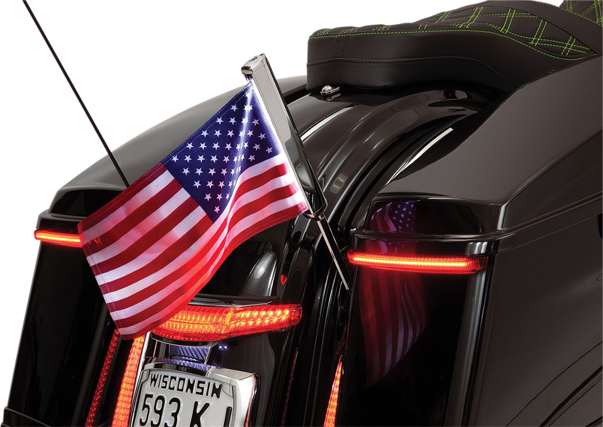 Ciro Antenna Style Flag Mount For Harley Touring 2014-2025