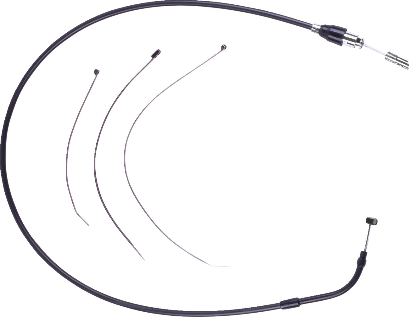 Drag specialties Quick Connect Clutch Cable - Upper - 46" - Black/Black Harley Davidson